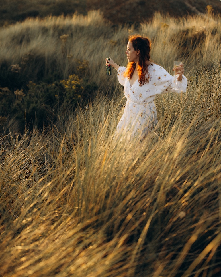 Anaelle & Mathieu — engagement by the sea, Co. Wicklow