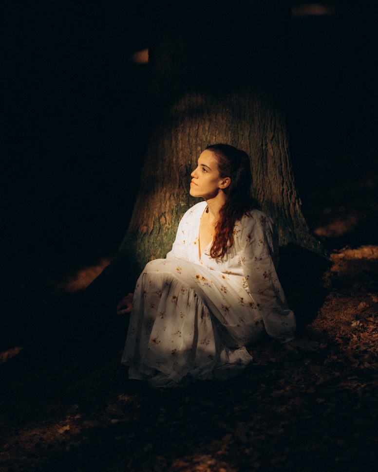 Anaelle & Mathieu — forest engagement session, Co. Wicklow