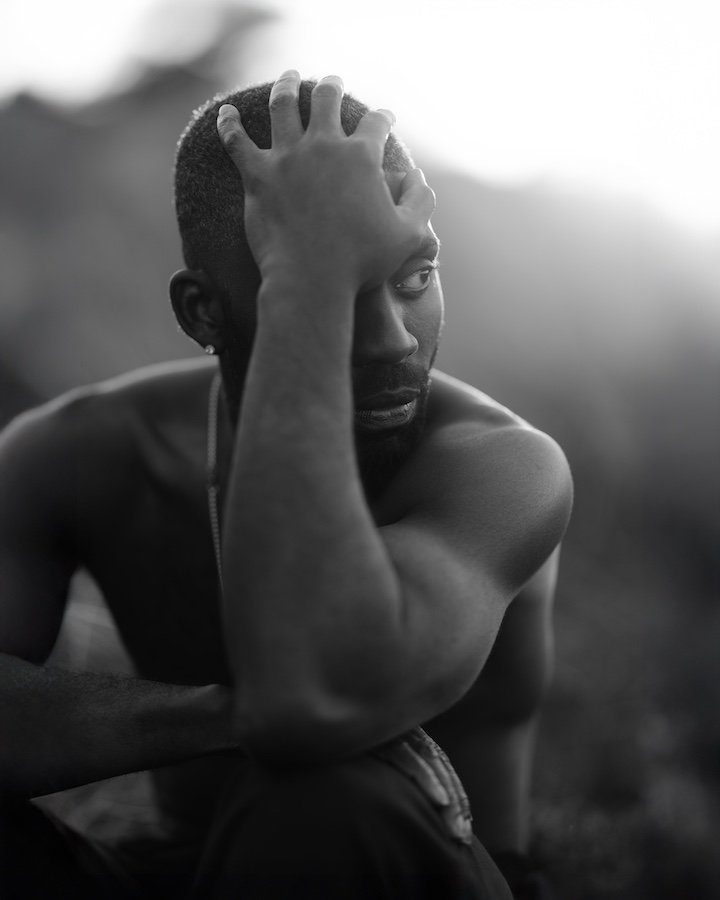 Black Paddy portrait in the dunes at Brittas Bay, Co. Wicklow