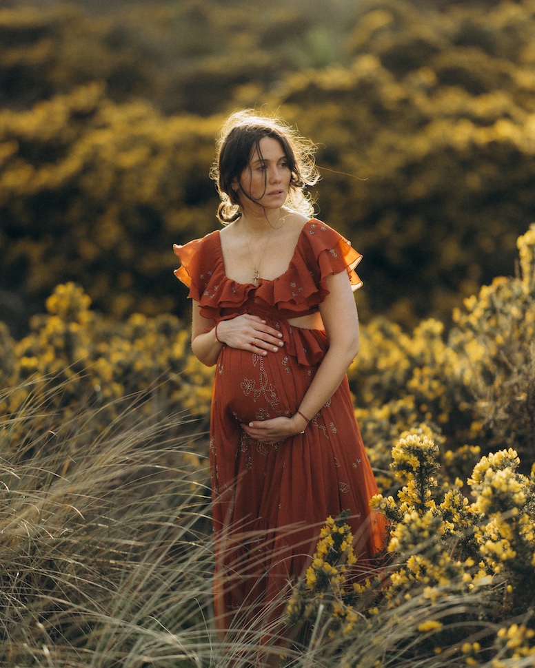 maternity session — baby bump at sunset, Brittas Bay, Co. Wicklow