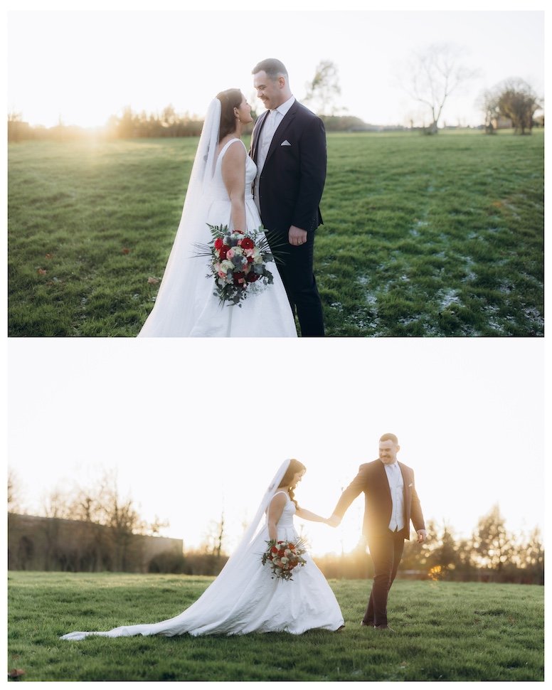 Dylan and Siobhan — wedding couple at Ballymagarvey Village, Co. Meath, Ireland