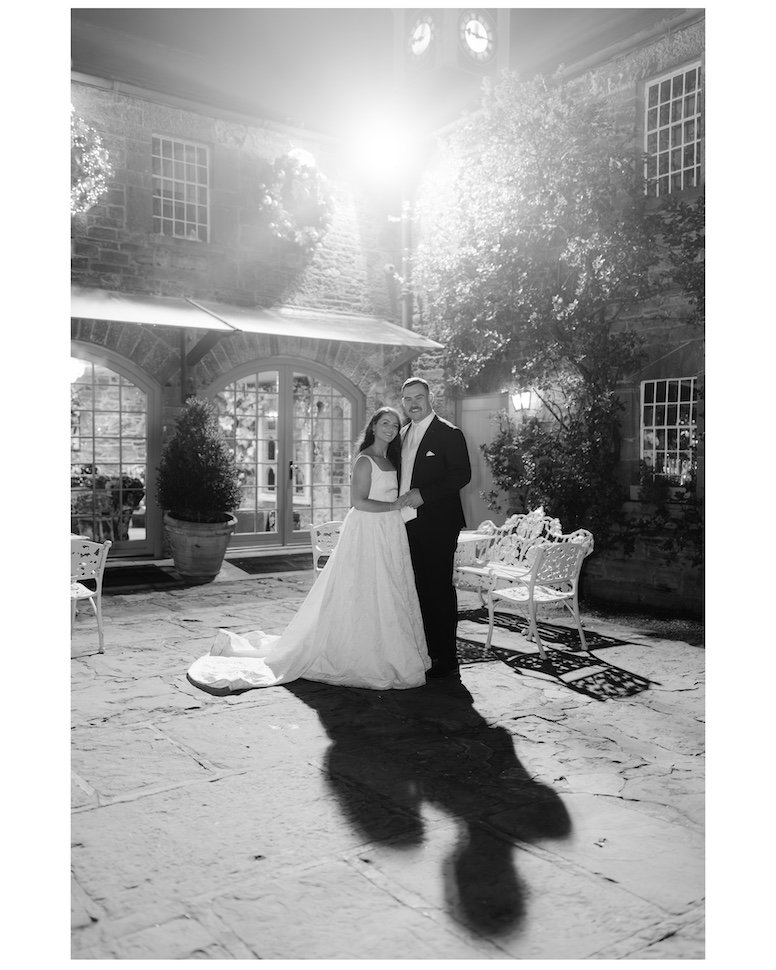 Evening at Ballymagarvey Village — candlelight wedding reception, Co. Meath