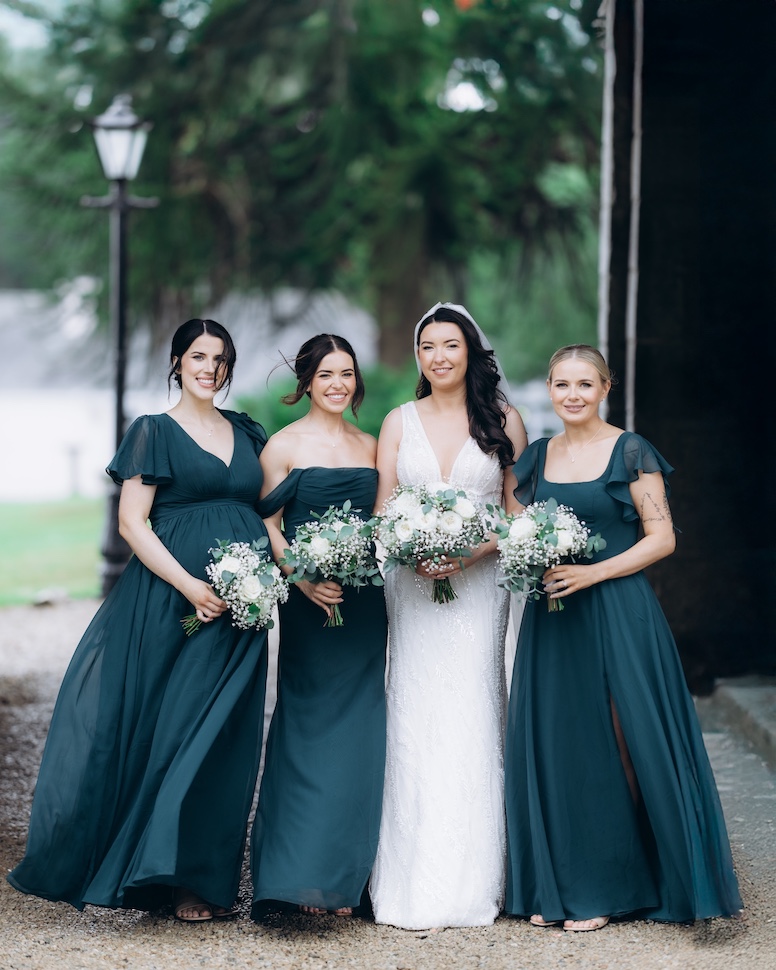 Emma and Keith — wedding portrait at Ballybeg House, Co. Wicklow, soft summer light