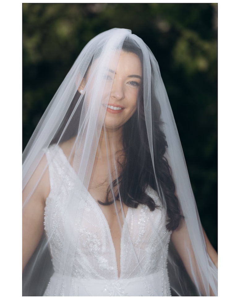 Emma and Keith — wedding couple in the Ballybeg House gardens, Co. Wicklow