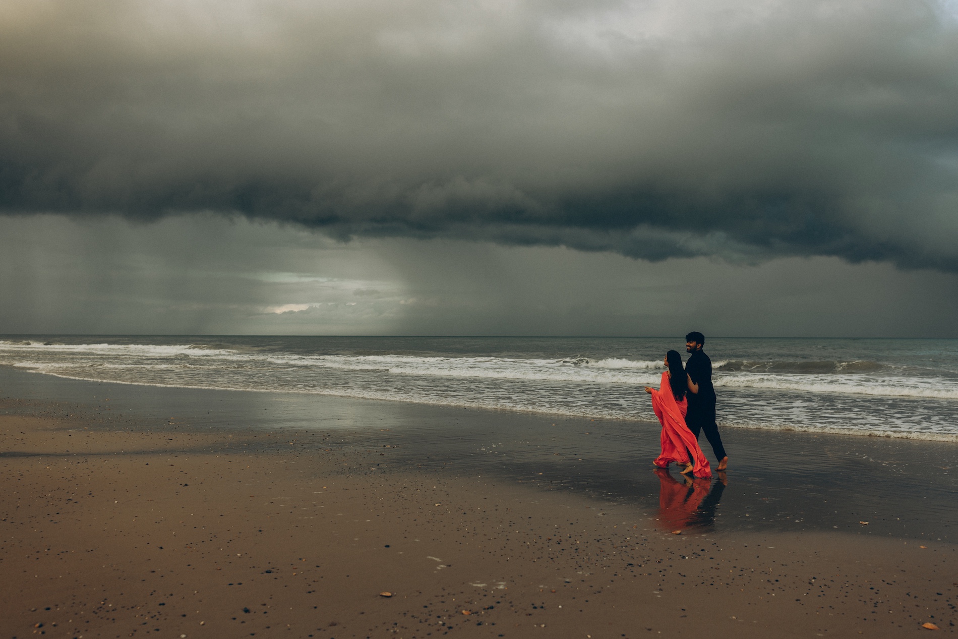 Jay and Bhoomika at Brittas Bay — couples photography Co. Wicklow