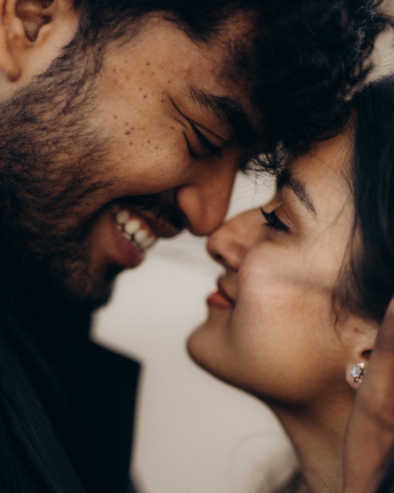 Love story session on Brittas Bay beach, Wicklow — coastal couples portrait