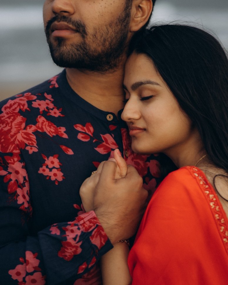 Jay & Bhoomika — Atlantic beach couple, Brittas Bay, Co. Wicklow