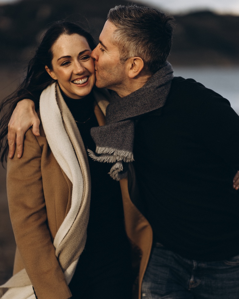 Jolene & Stephen — golden hour by the sea, Killiney Beach, Co. Dublin
