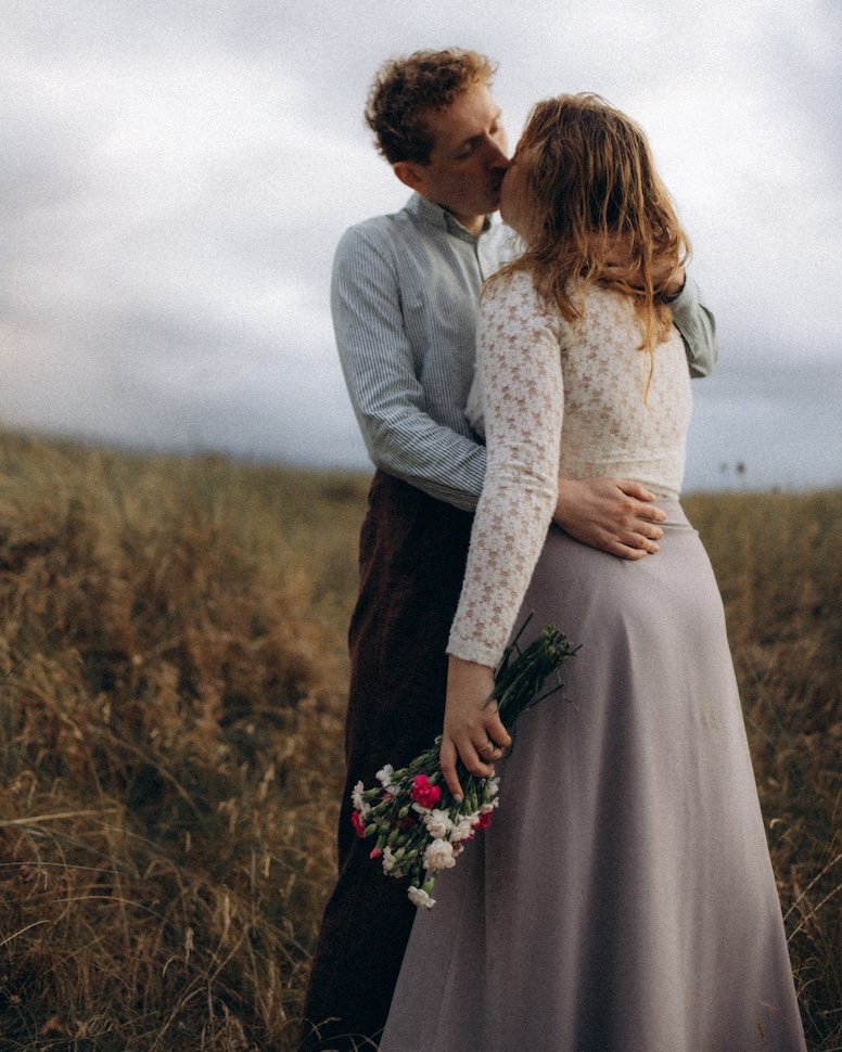 Love story session on Bull Island Dublin — coastal couples photography