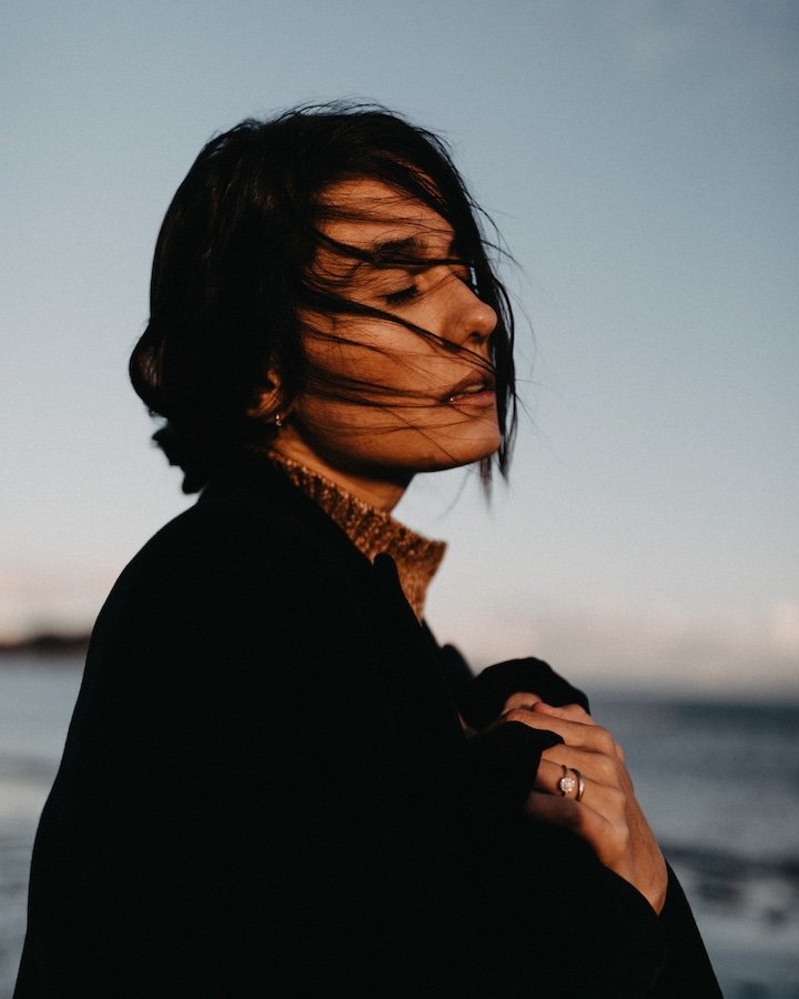 Miki — portrait session at Killiney Beach, South Dublin
