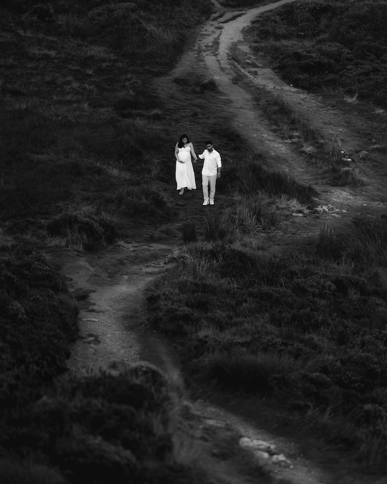 Rachita & Sid — mountain elopement style maternity, Wicklow Mountains near Guinness Lake