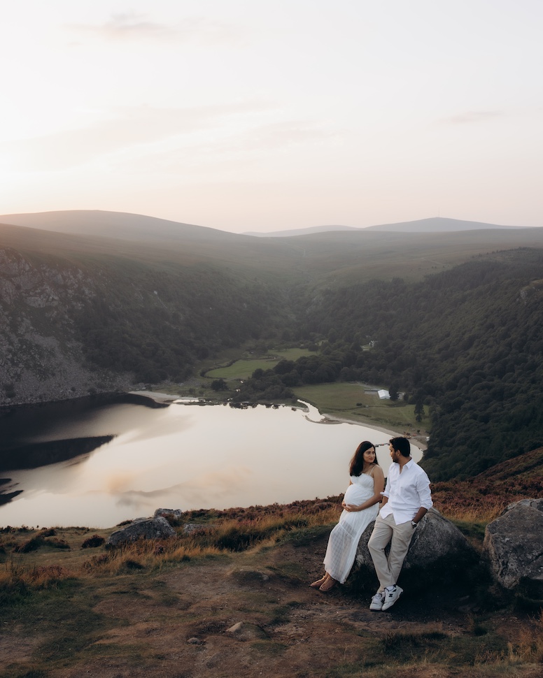Rachita & Sid — Wicklow Mountains couple expecting, Wicklow Mountains near Guinness Lake