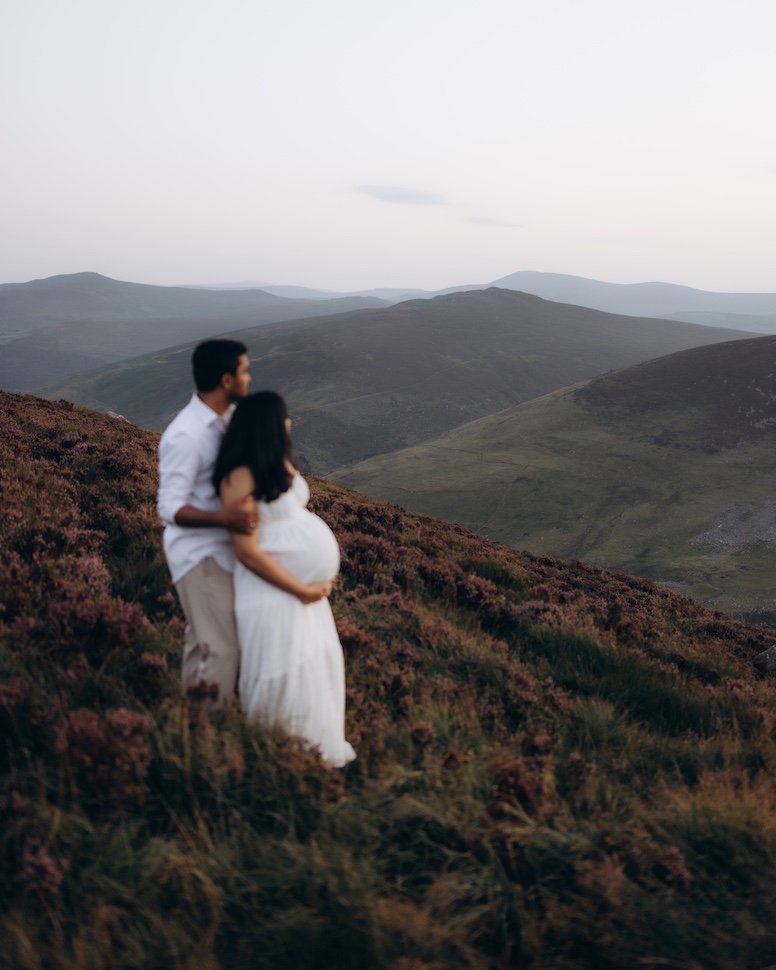 Rachita & Sid — mountain moorland maternity, Wicklow Mountains near Guinness Lake