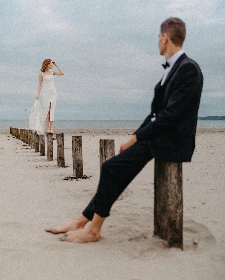 Sasha & Rafal — Dublin Bay couple golden light, Bull Island, Dublin Bay